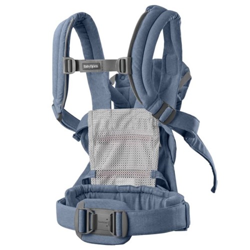 BABYBJORN - nosidełko Harmony, Woven Niebieski melanż