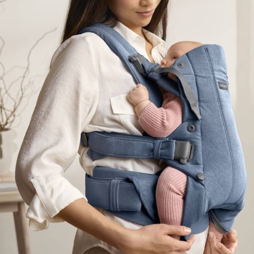 BABYBJORN - nosidełko Harmony, Woven Niebieski melanż