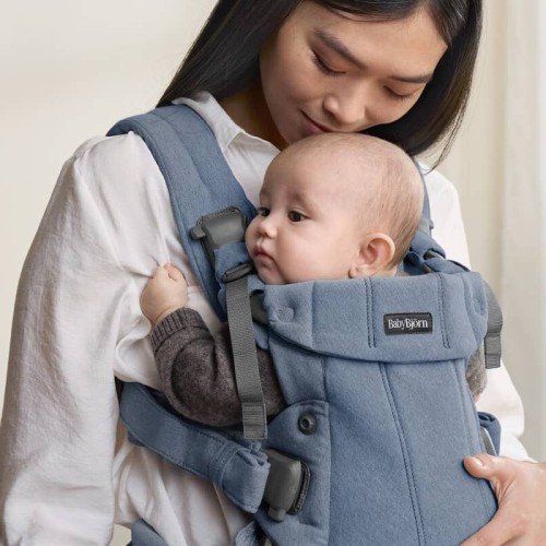 BABYBJORN - nosidełko Harmony, Woven Niebieski melanż