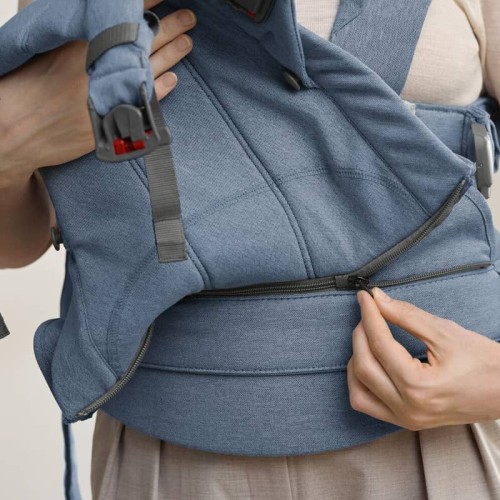 BABYBJORN - nosidełko Harmony, Woven Niebieski melanż