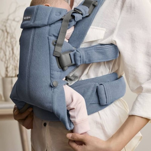 BABYBJORN - nosidełko Harmony, Woven Niebieski melanż