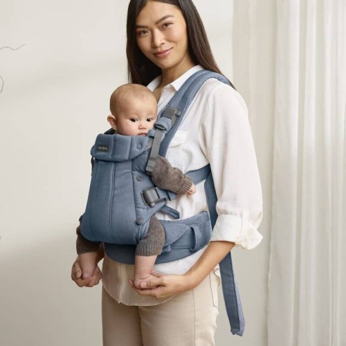 BABYBJORN - nosidełko Harmony, Woven Niebieski melanż