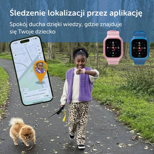 Zazu Fun Smartwatch dla Dzieci z Funkcją Dzwonienia i GPS różowy