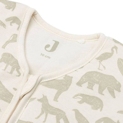 Śpiworek niemowlęcy całoroczny 70cm Animals Olive Green Jollein