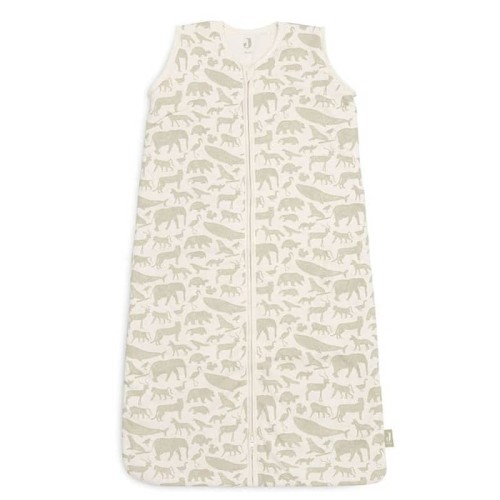 Śpiworek niemowlęcy całoroczny 70cm Animals Olive Green Jollein