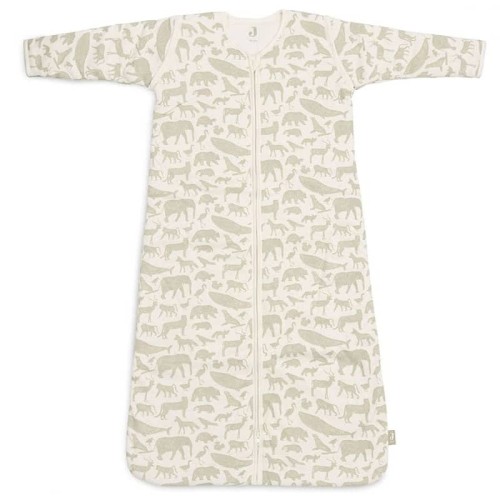 Śpiworek niemowlęcy całoroczny 70cm Animals Olive Green Jollein