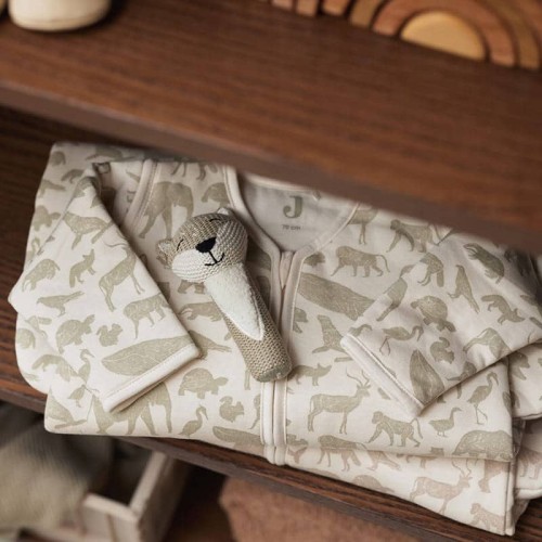 Jollein śpiworek niemowlęcy do spania całoroczny z odpinanymi rękawami ANIMALS NOUGAT 70 cm