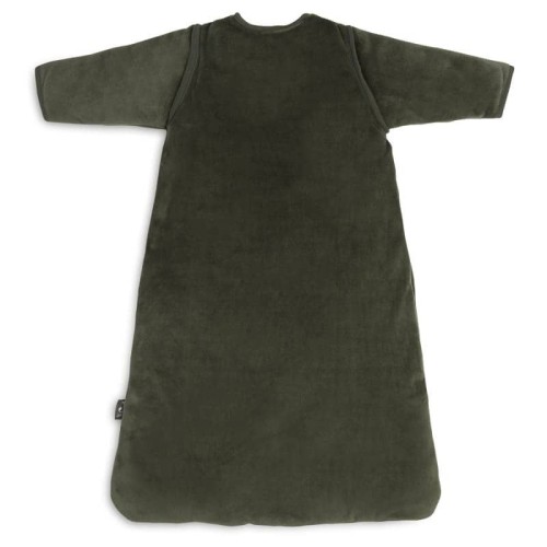 Jollein śpiworek niemowlęcy do spania całoroczny z odpinanymi rękawami VELVET Leaf Green 70 cm