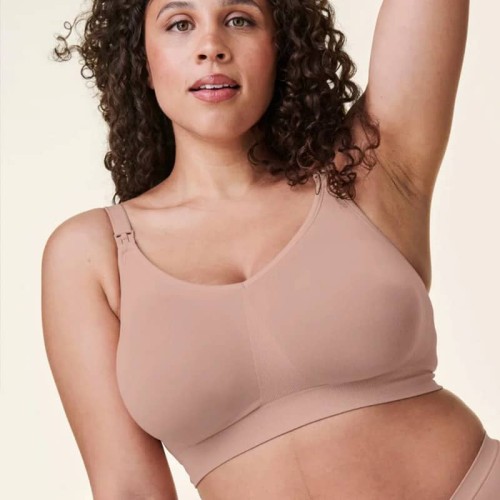 Biustonosz do karmienia Silk Seamless Full Cup beżowy Bravado