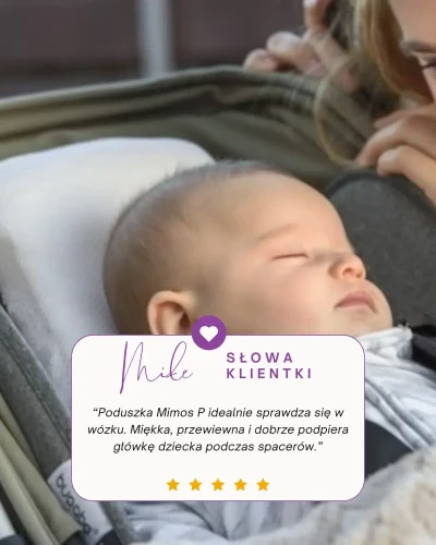 Poduszka ortopedyczna P dla niemowląt do wózka Mimos