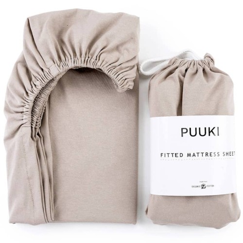 Prześcieradło z gumką 70x140 nugat Puuki