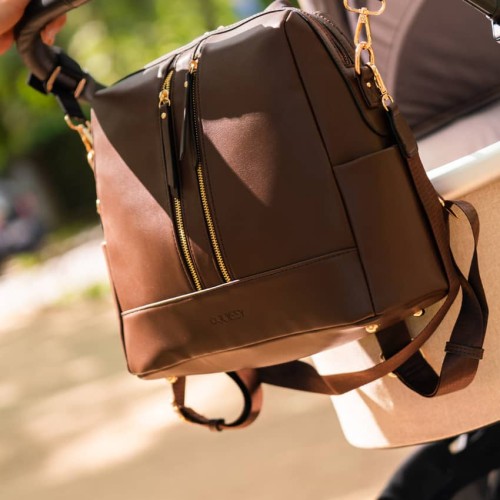 Plecak i torba dla mamy 2w1 MINI dark chocolate Joissy