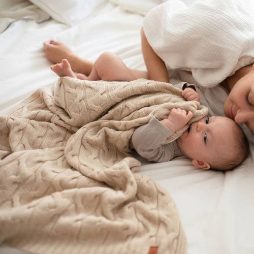 Kocyk merino amori amori Arendelle 80x100 oat