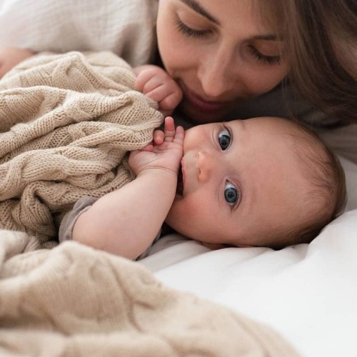 Kocyk merino amori amori Arendelle 80x100 oat