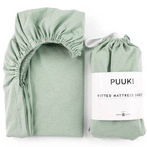 Prześcieradło z gumką 60x120 szałwia Puuki