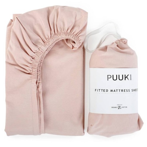 Prześcieradło PUUKI 60x120 pudrowy róż