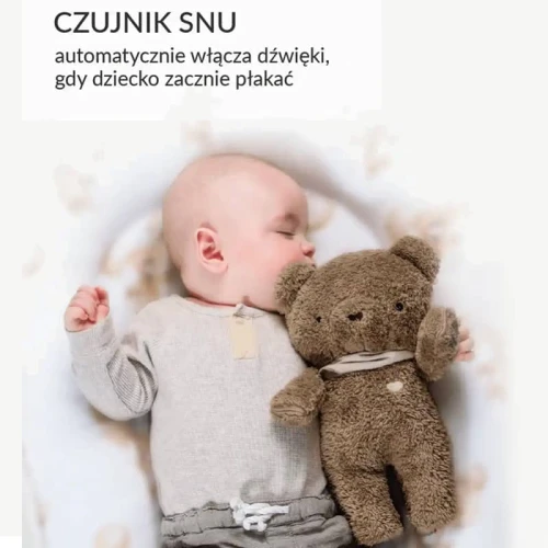 Szumiś Miś 5w1 – Szumiąca przytulanka z lampką i czujnikiem snu