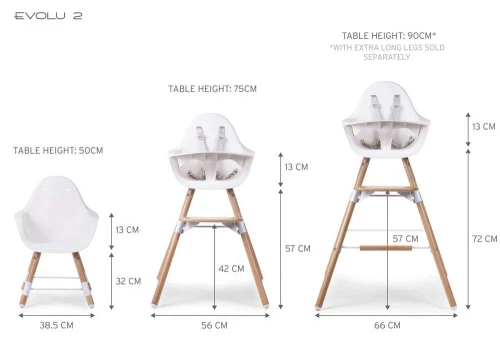 Krzesełko do karmienia Evolu 2 Childhome
