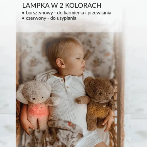Szumiś Miś 5w1 – Szumiąca przytulanka z lampką i czujnikiem snu