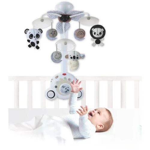 Karuzela z pozytywką do łóżeczka Decor czarno biała Tiny Love