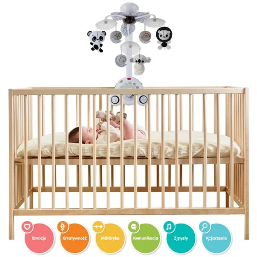 Karuzela z pozytywką do łóżeczka Decor czarno biała Tiny Love
