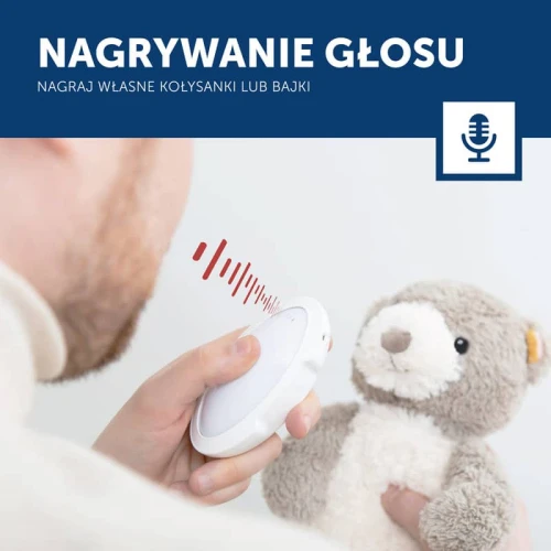 Zazu - Usypianka i lampka dla dziecka miś Bruno