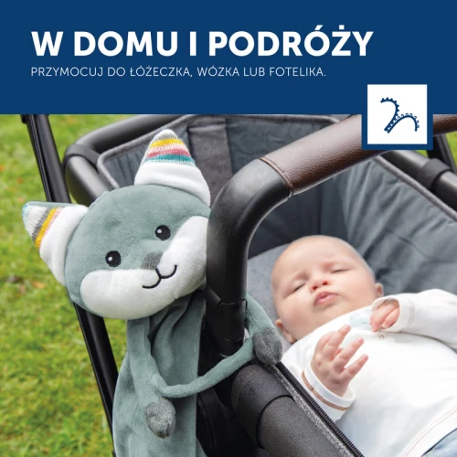 Przytulanka szumiąca lis Felix  idealny w domu i podróży Zazu