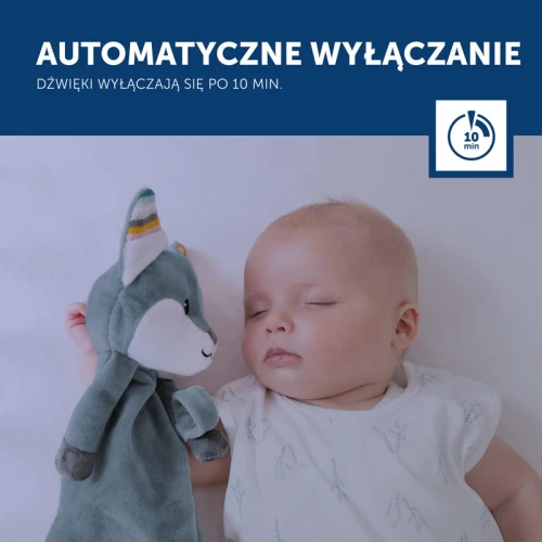 Przytulanka szumiąca lis Felix automatyczne wyłączanie Zazu