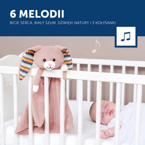 Przytulanka szumiąca królik Becky  6 melodii  Zazu