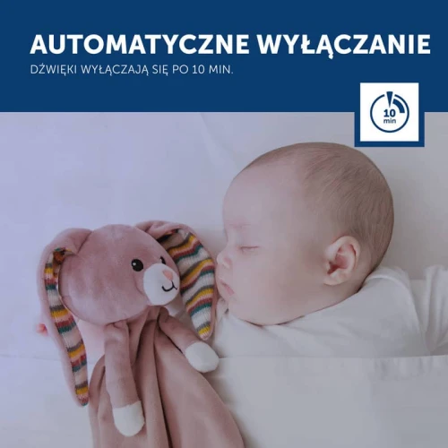 Przytulanka szumiąca królik Becky autonatyczne wyłączanie Zazu