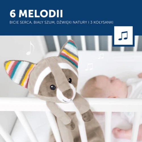 Przytulanka ma 6 melodii szumiący szop Robin Zazu