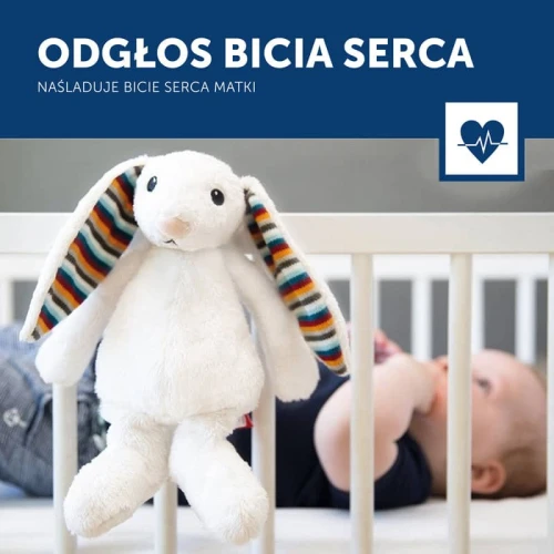 Przytulanka z bijącym sercem królik Bibi Zazu