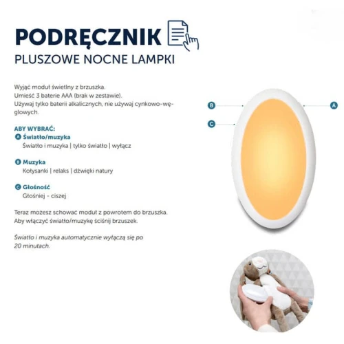 Jak używać lampkę pluszową kot Katie Zazu
