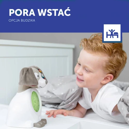 Zegar edukacyjny i trener snu pies Davy taupe Zazu