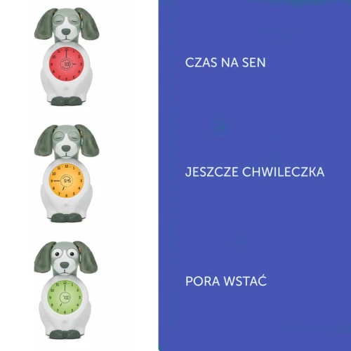 Jak działa - trener snu i budzik dla dziecka pies Davy green Zazu
