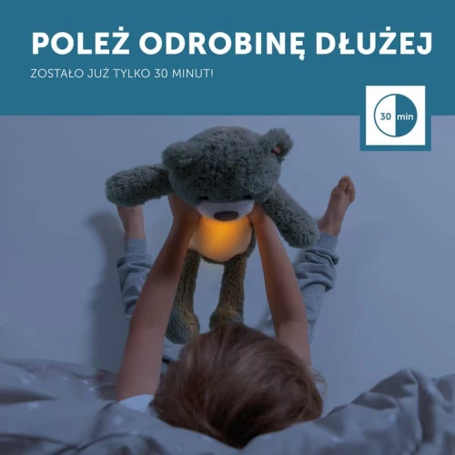 Trener snu i szumiąca przytulanka miś Brody blue Zazu