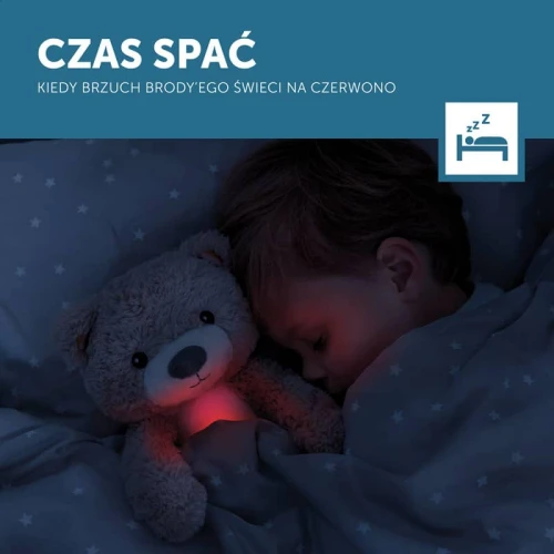 Zazu BRODY Trener Snu i Szumiąca Przytulanka Miś Taupe