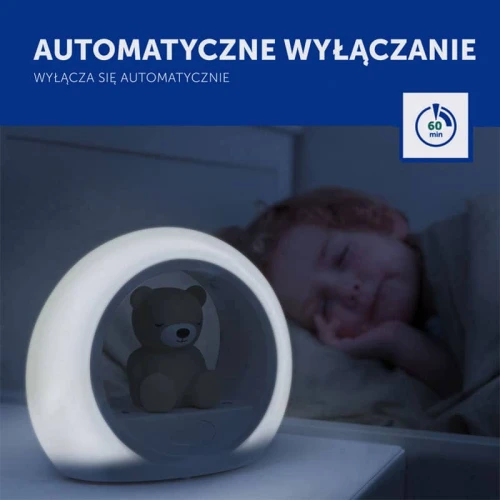 Zazu BILLY Lampka Nocna Miś Green automatyczne wyłączanie