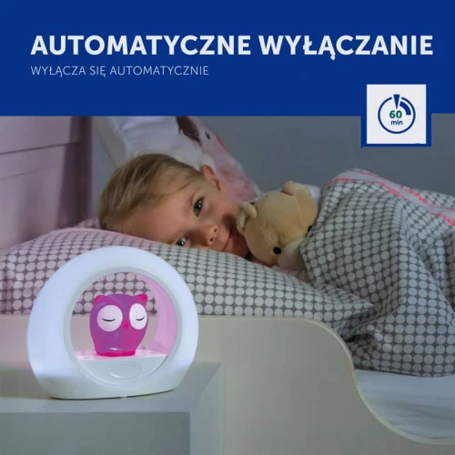 Zazu LOU Lampka Nocna Sowa Pink