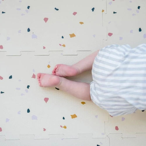 3 Sprouts Mata Piankowa EVA Terrazzo Cream - Puzzle Podłogowe