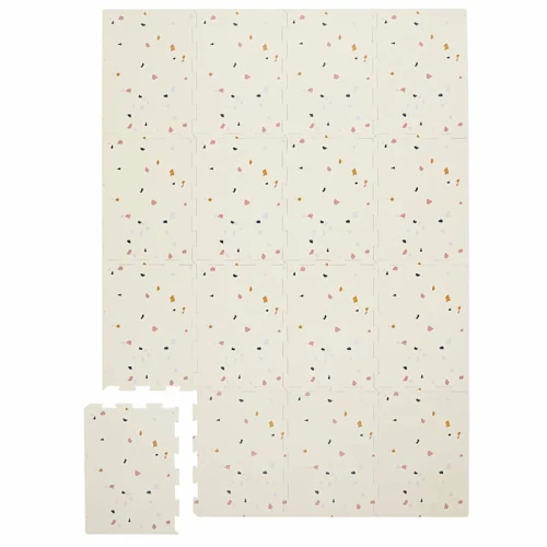Mata piankowa EVA Terrazzo Cream - puzzle podłogowe 3 Sprouts