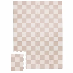 Mata piankowa EVA Checkerboard Beige  - puzzle podłogowe 3 Sprouts 