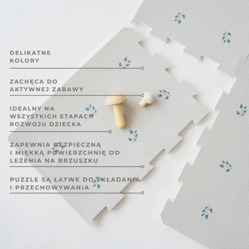 Mata piankowa EVA Blueberry Taupe - puzzle podłogowe 3 Sprouts