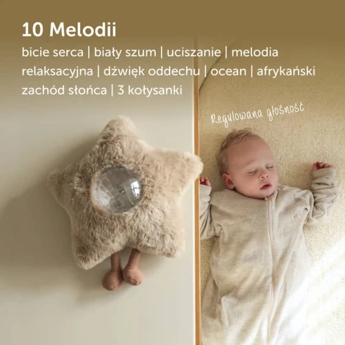 Projektor zorzy polarnej Gaia 10 melodii Beige Zazu