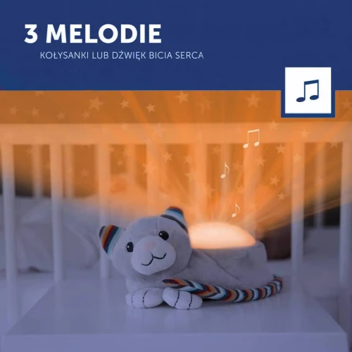 Projektor gwiazdek kot Kiki z melodiami Zazu