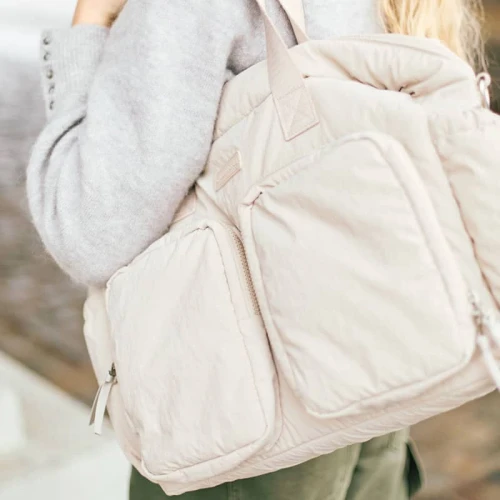 Torba do wózka z małą torebką Mellow Beige Childhome