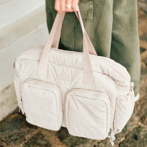 Torba do wózka z małą torebką Mellow Beige Childhome