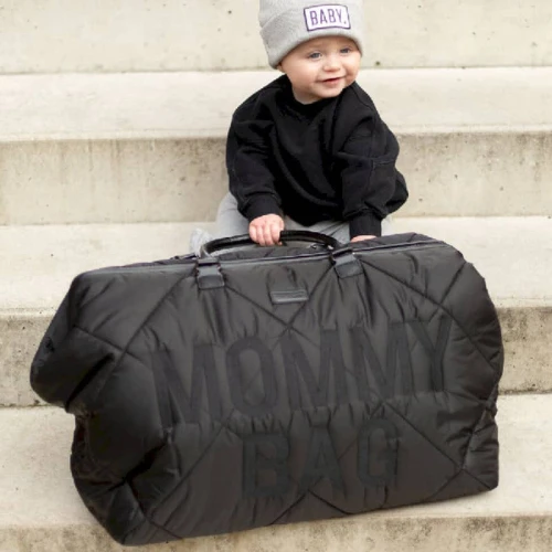 Childhome Torba Mommy Bag Pikowana Czarna