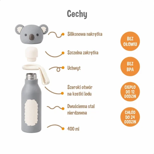 Butelka termiczna Koala 400 ml Zazu Fun