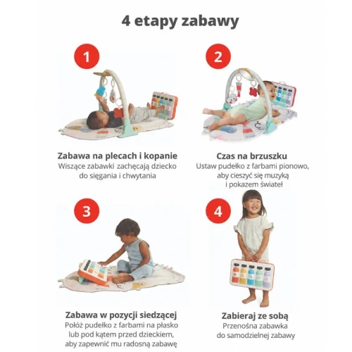 Mata rozwojowa z pianinkiem 4w1 Painted Dreams Skip Hop